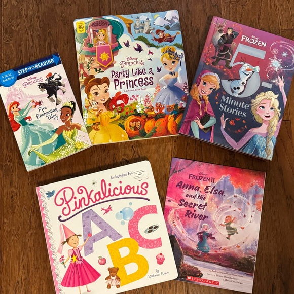 Disney Other - Disney Princess and Frozen book set, bundle of 5 Princess books
